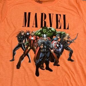 Marvel Women's Orange Graphic Tee